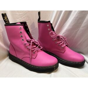 Dr Martens Zavala Vintage Hydro Leather Boot Thrift Pink Womens 11 Mens 9 New